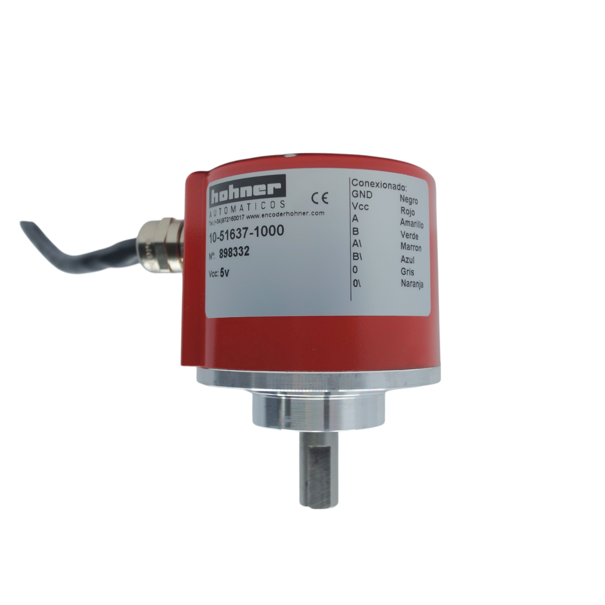10516371000 - Hohner - Encoder Incremental con diametro exterior de 50mm de 1000ppr