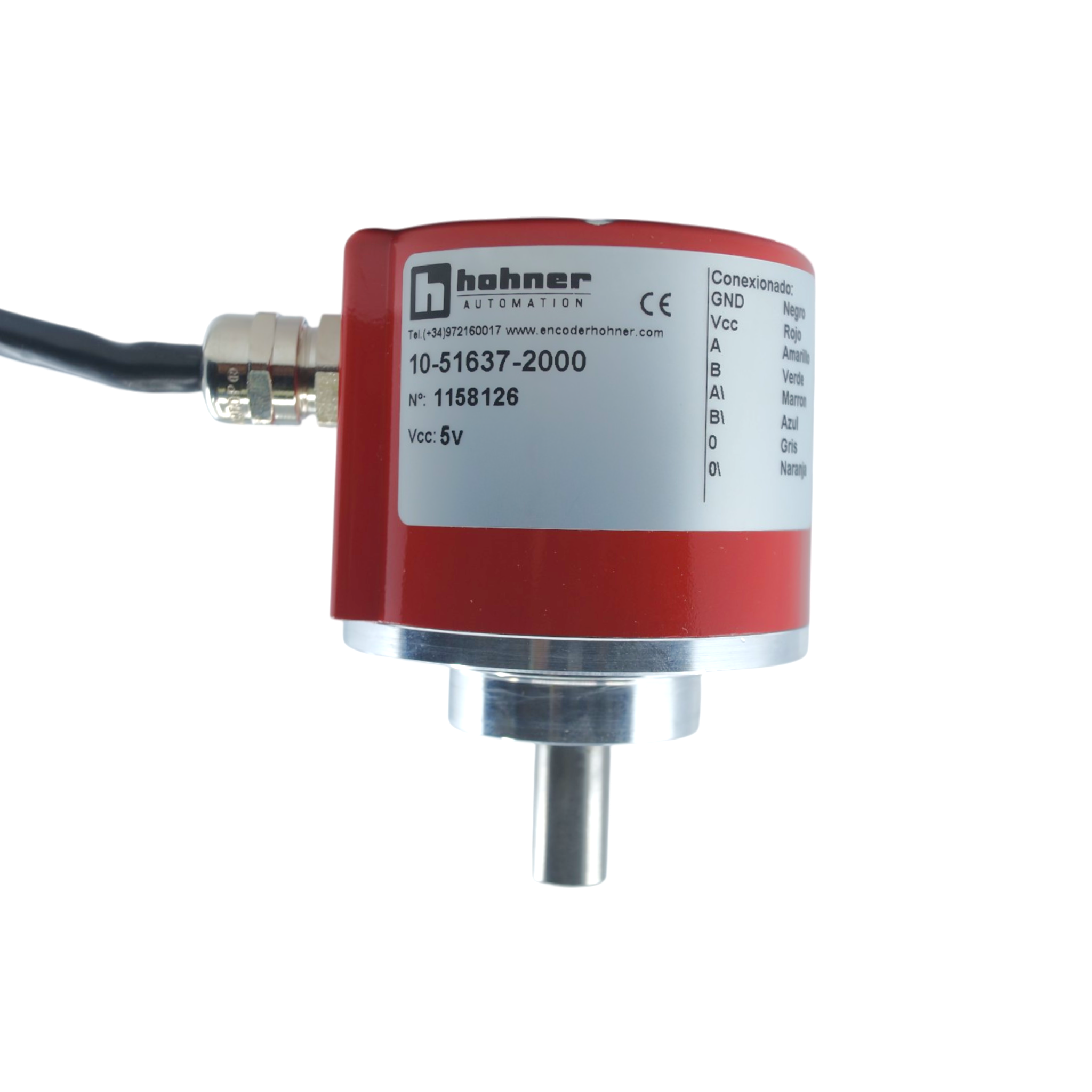 10516372000 - Hohner - Encoder Incremental con diametro exterior de 50mm de 2000ppr