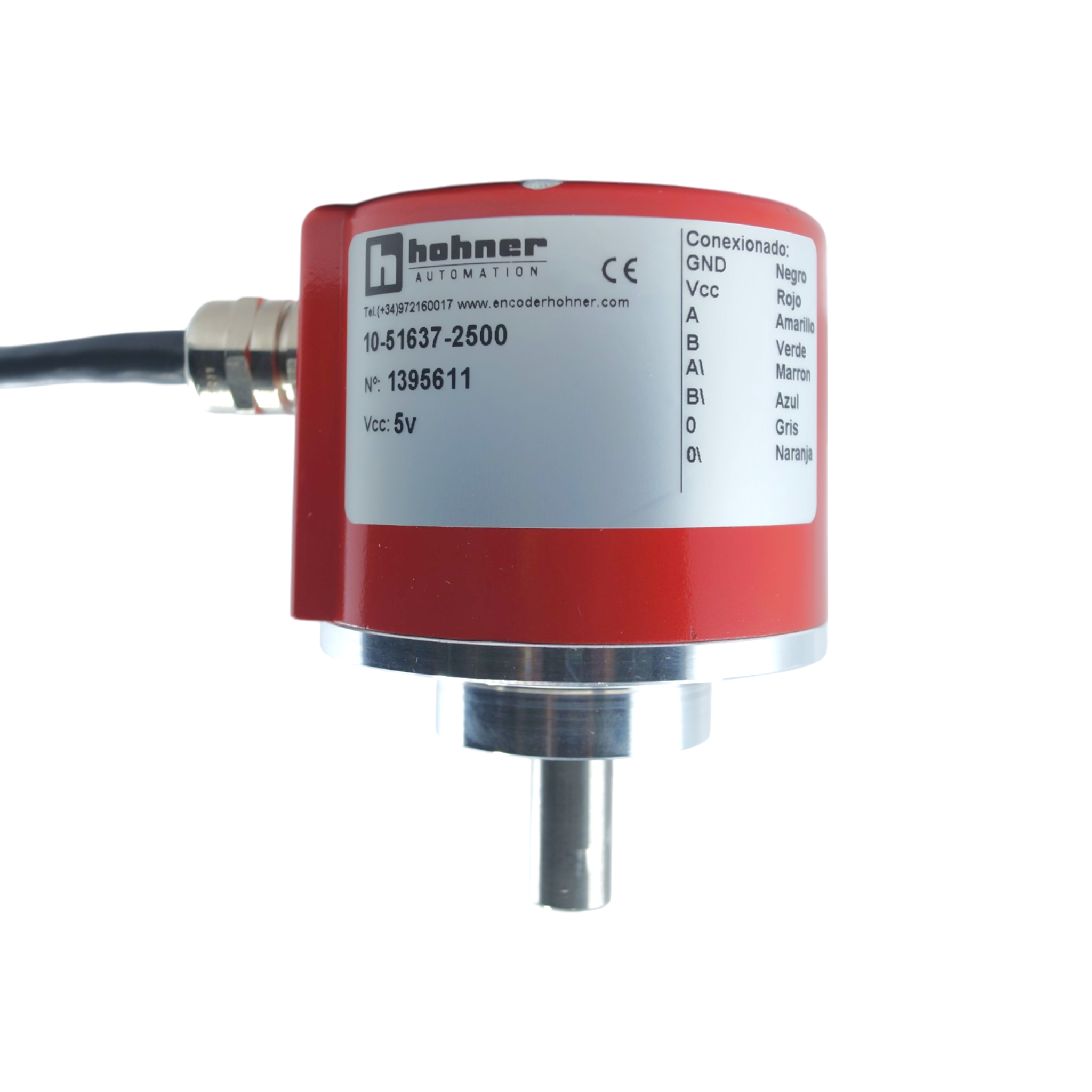 10516372500 - Hohner - Encoder Incremental con diametro exterior de 50mm de 2500ppr