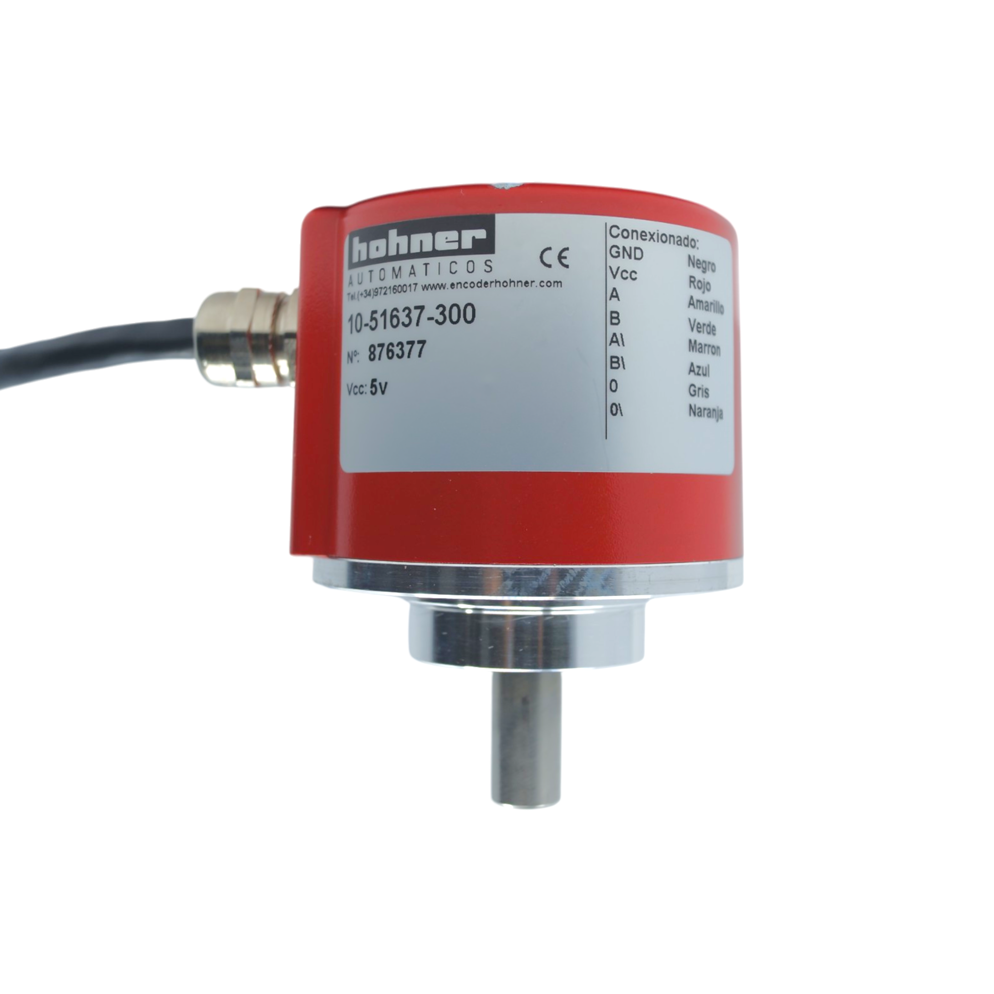 1051637300 - Hohner - Encoder Incremental con diametro exterior de 50mm de 300ppr