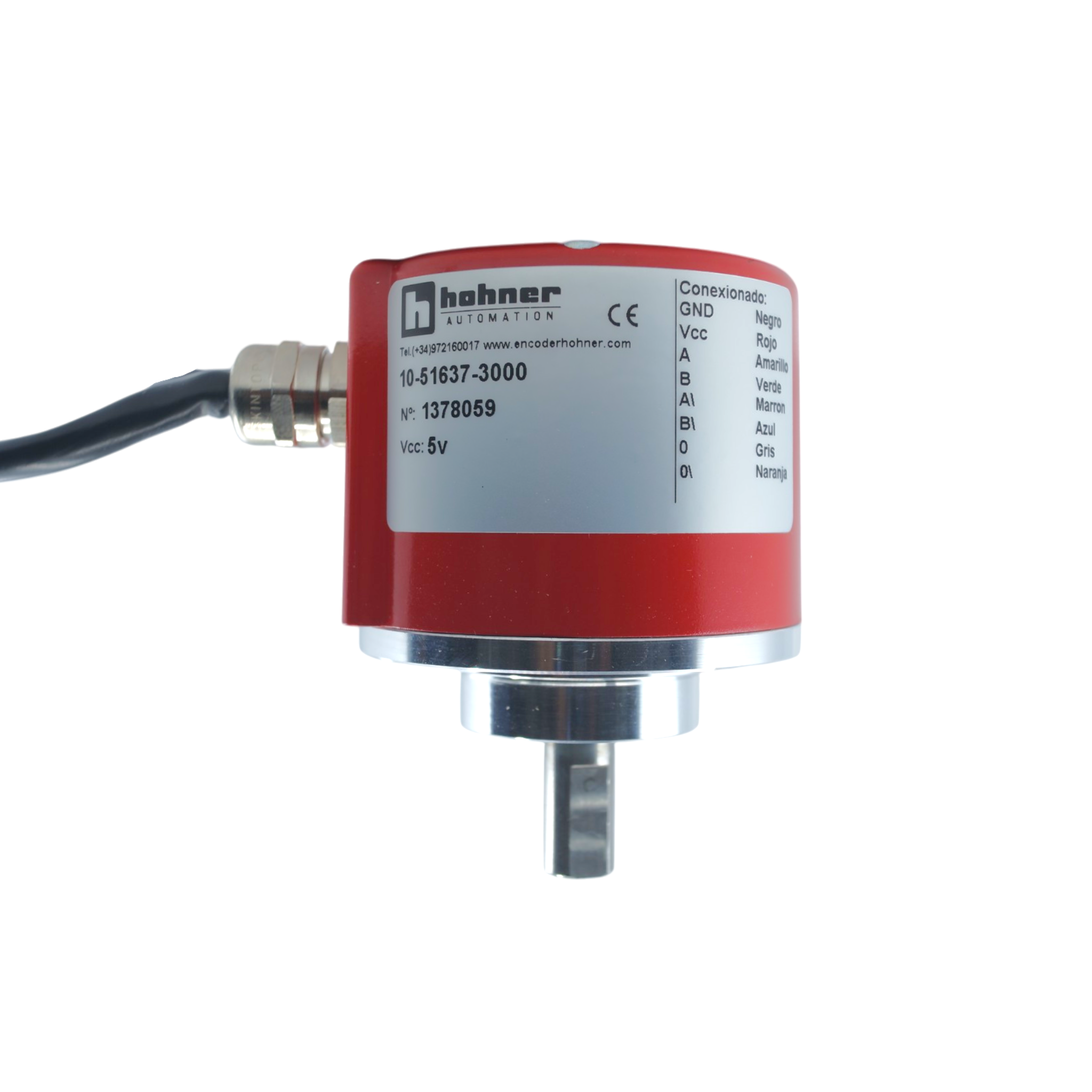 10516373000 - Hohner - Encoder Incremental con diametro exterior de 50mm de 3000ppr