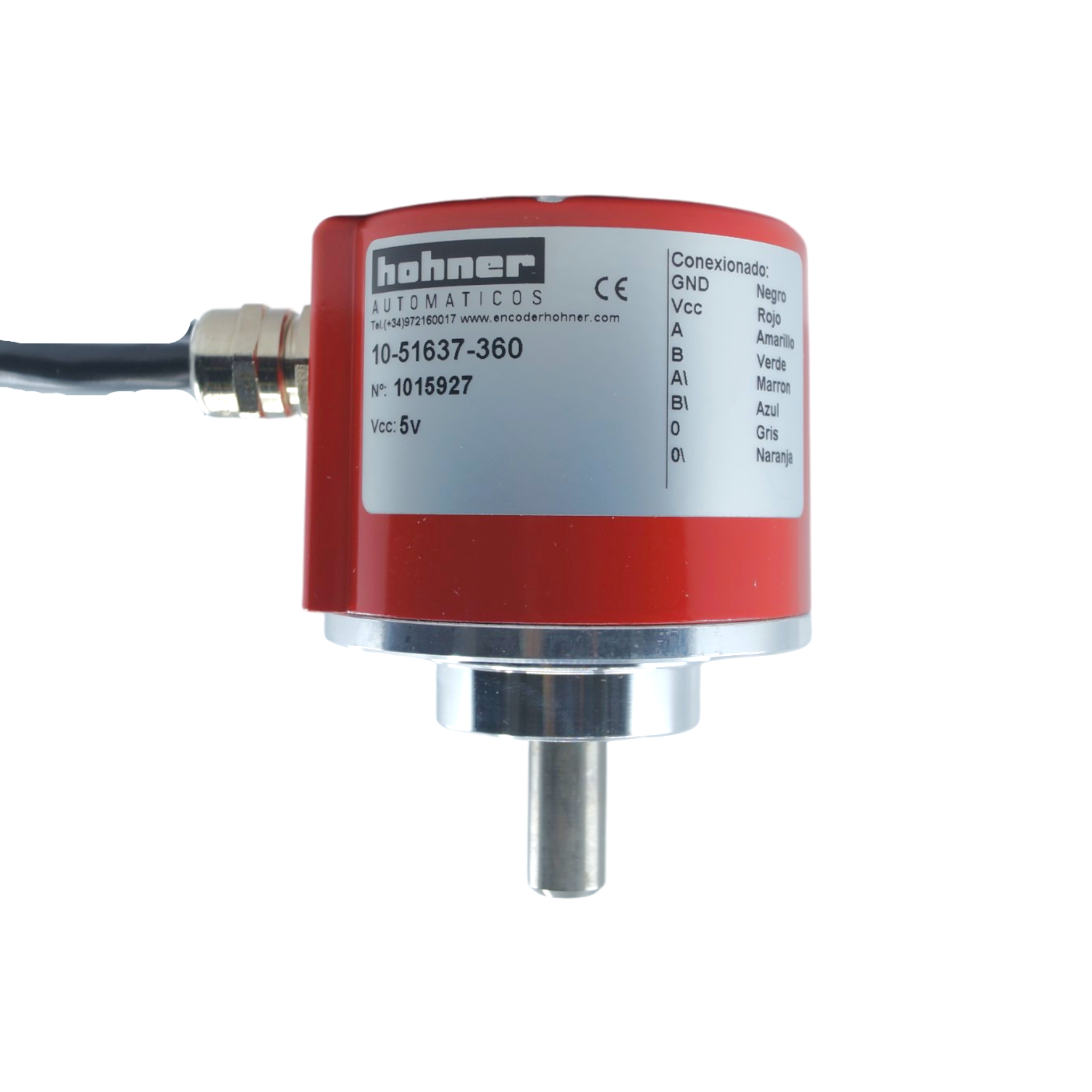 1051637360 - Hohner - Encoder Incremental con diametro exterior de 50mm de 360ppr