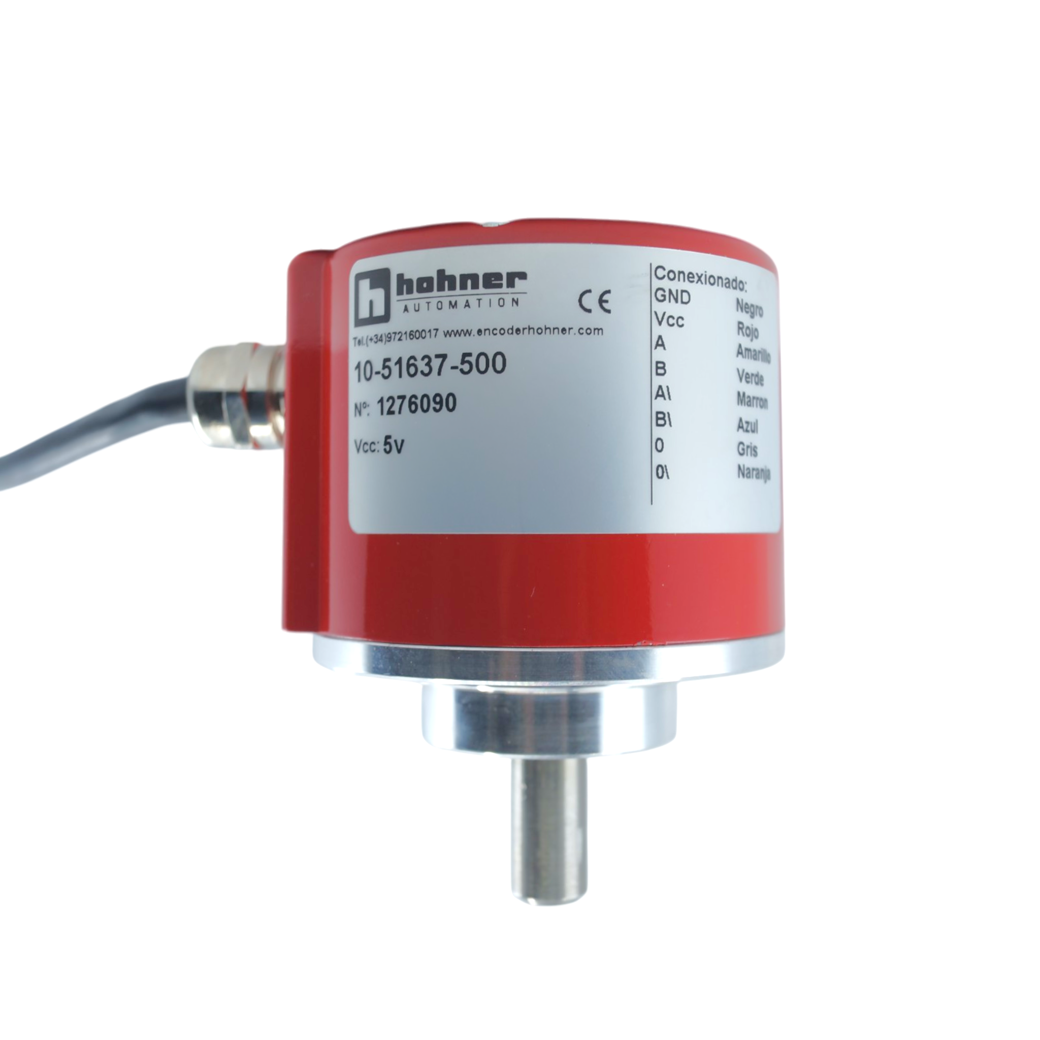 1051637500 - Hohner - Encoder Incremental con diametro exterior de 50mm de 500ppr