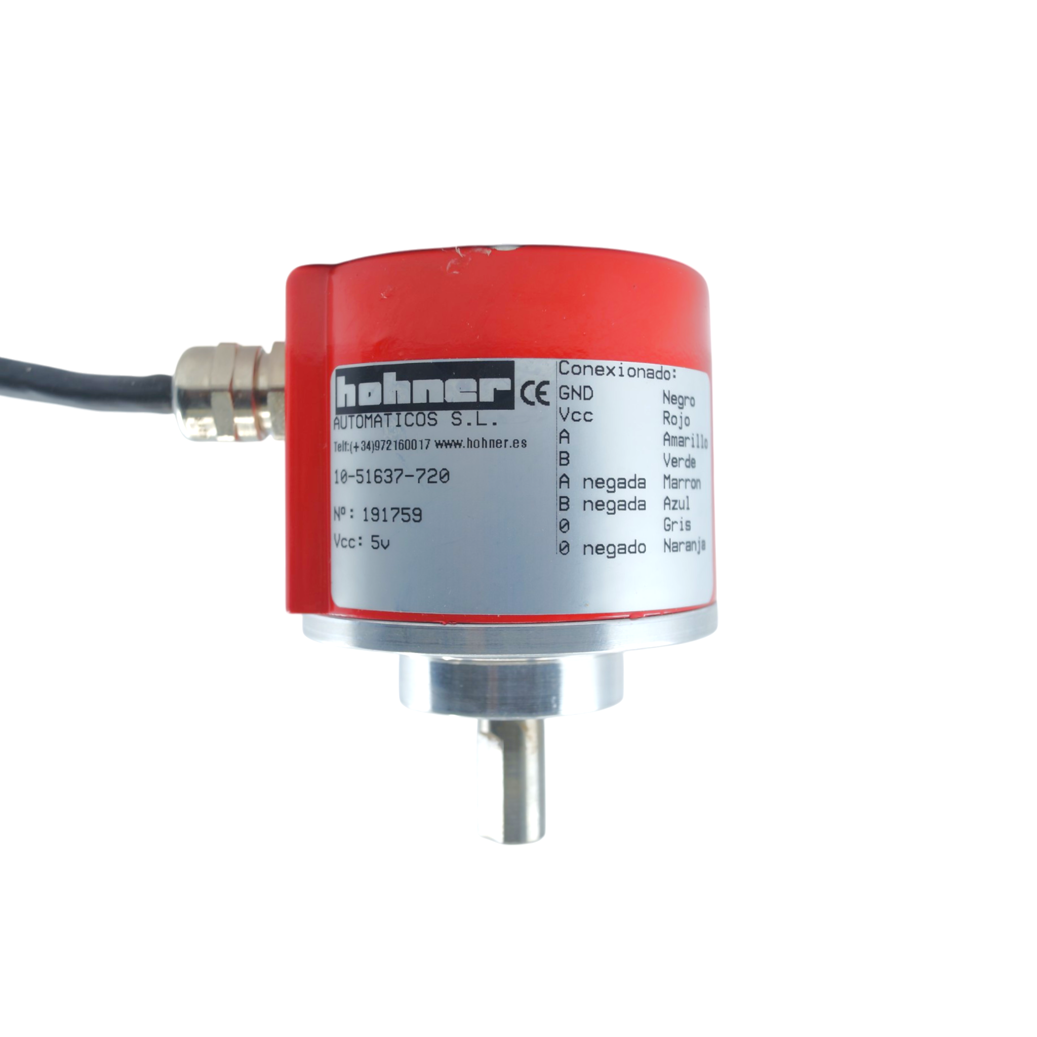 1051637720 - Hohner - Encoder Incremental con diametro exterior de 50mm de 720ppr