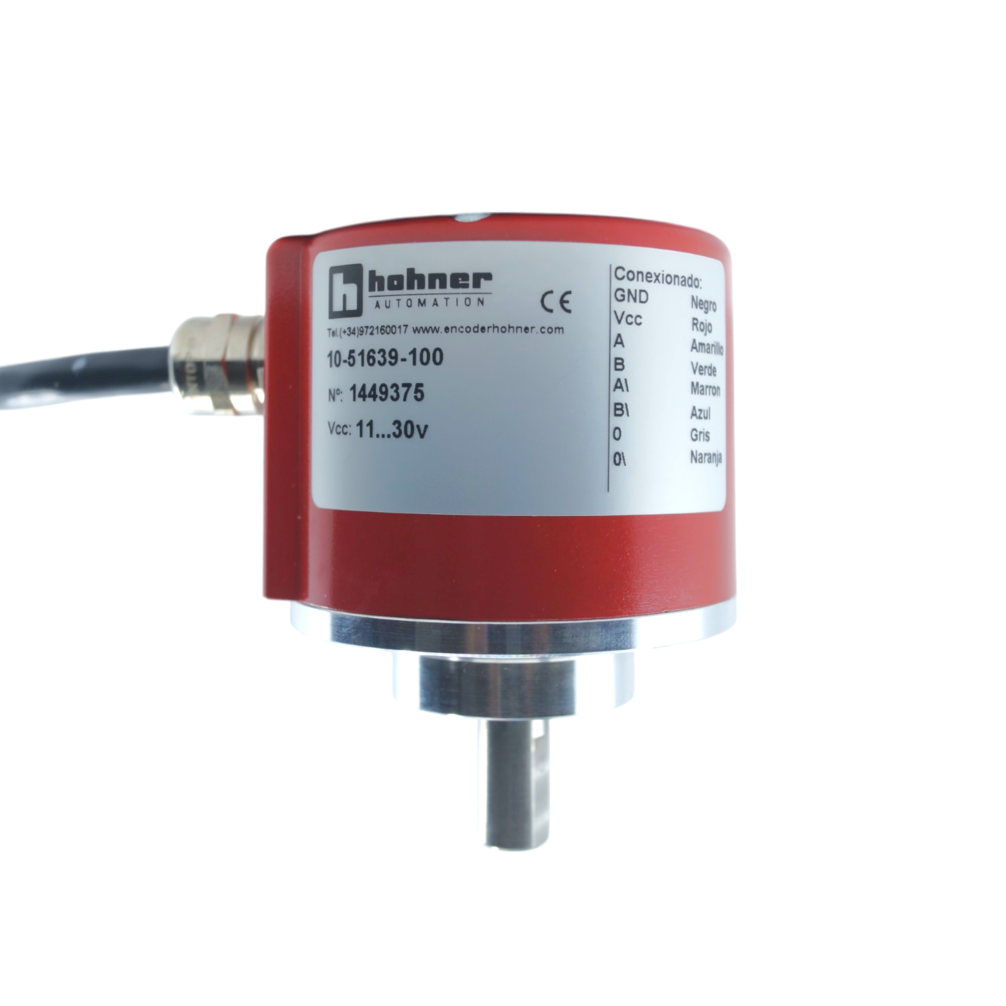 1051639100 - Hohner - Encoder Incremental con diametro exterior de 50mm de 100ppr