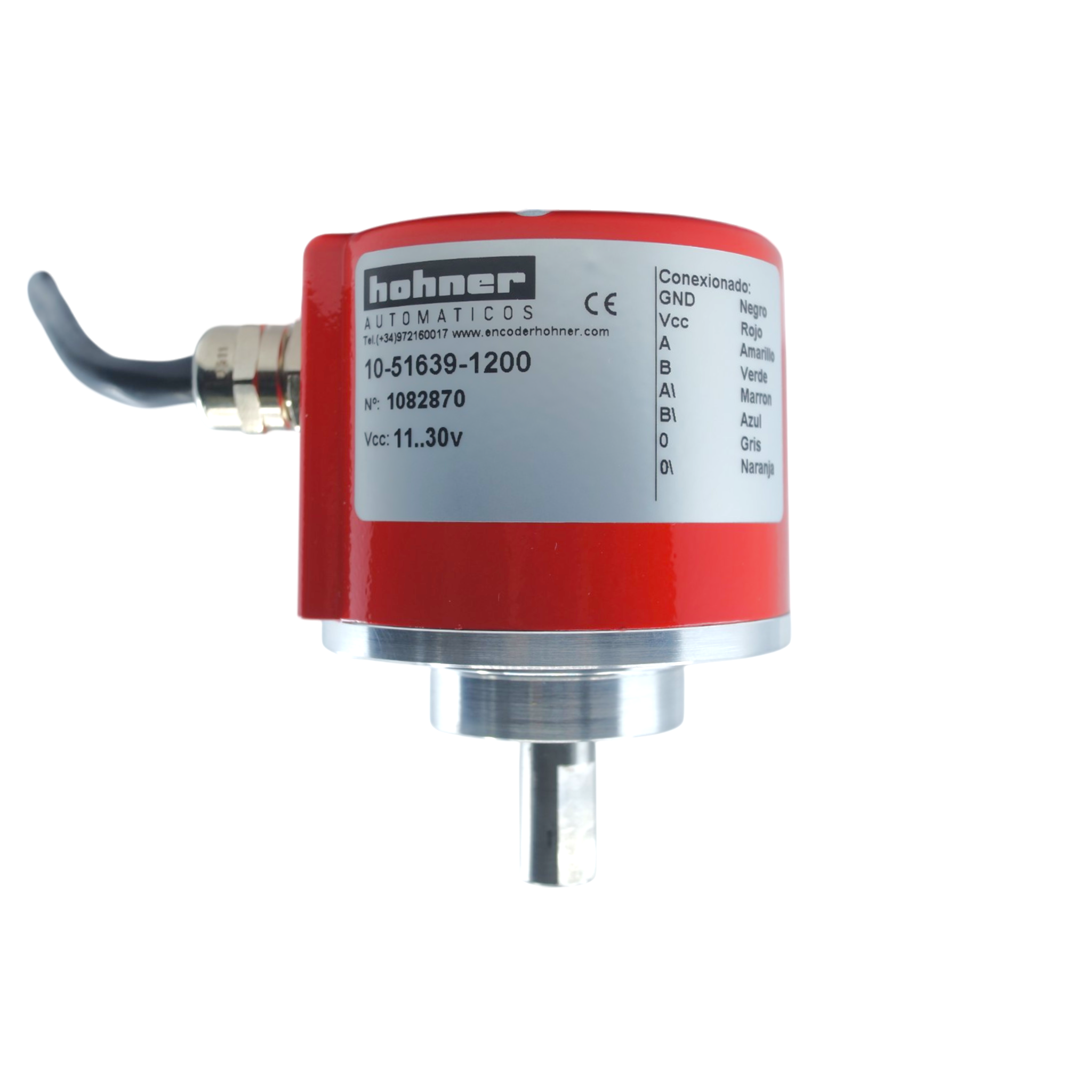 10516391200 - Hohner - Encoder Incremental con diametro exterior de 50mm de 1200ppr