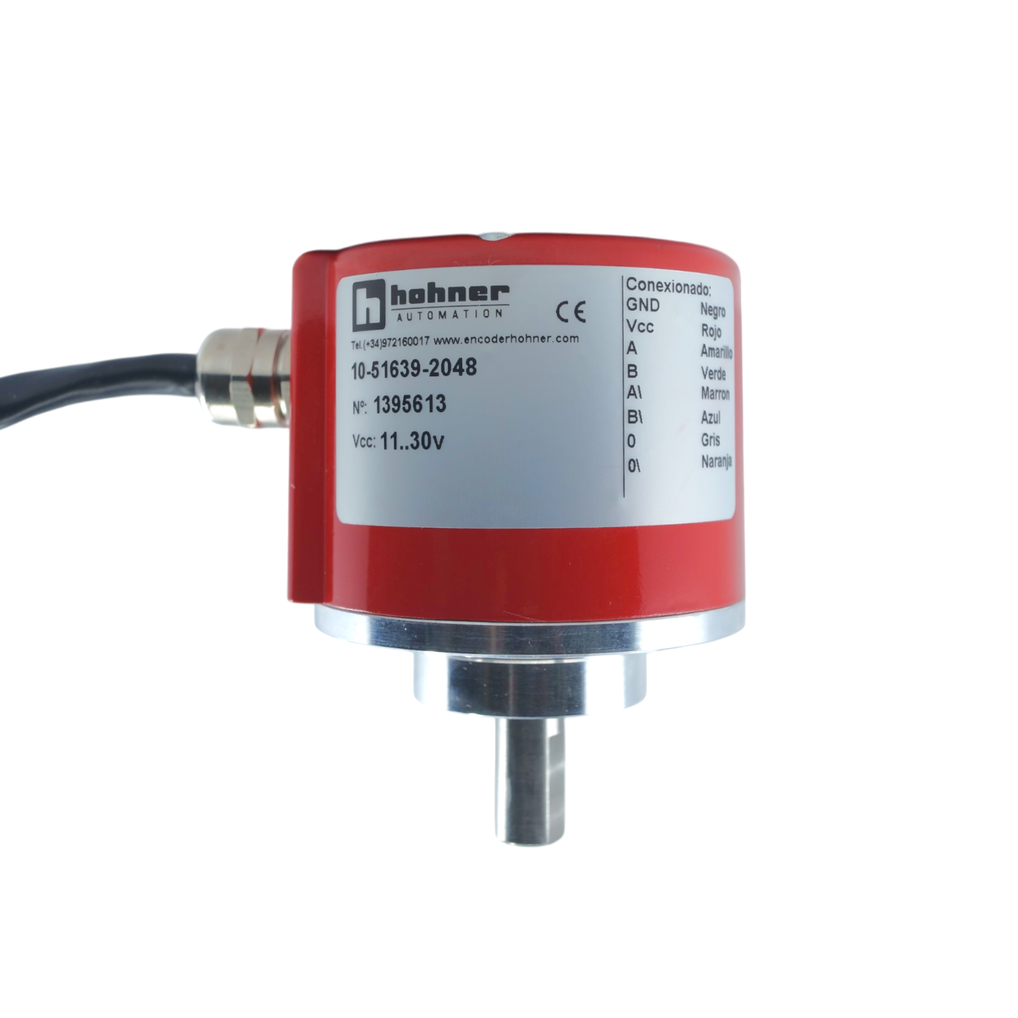 10516392048 - Hohner - Encoder Incremental con diametro exterior de 50mm de 2048ppr