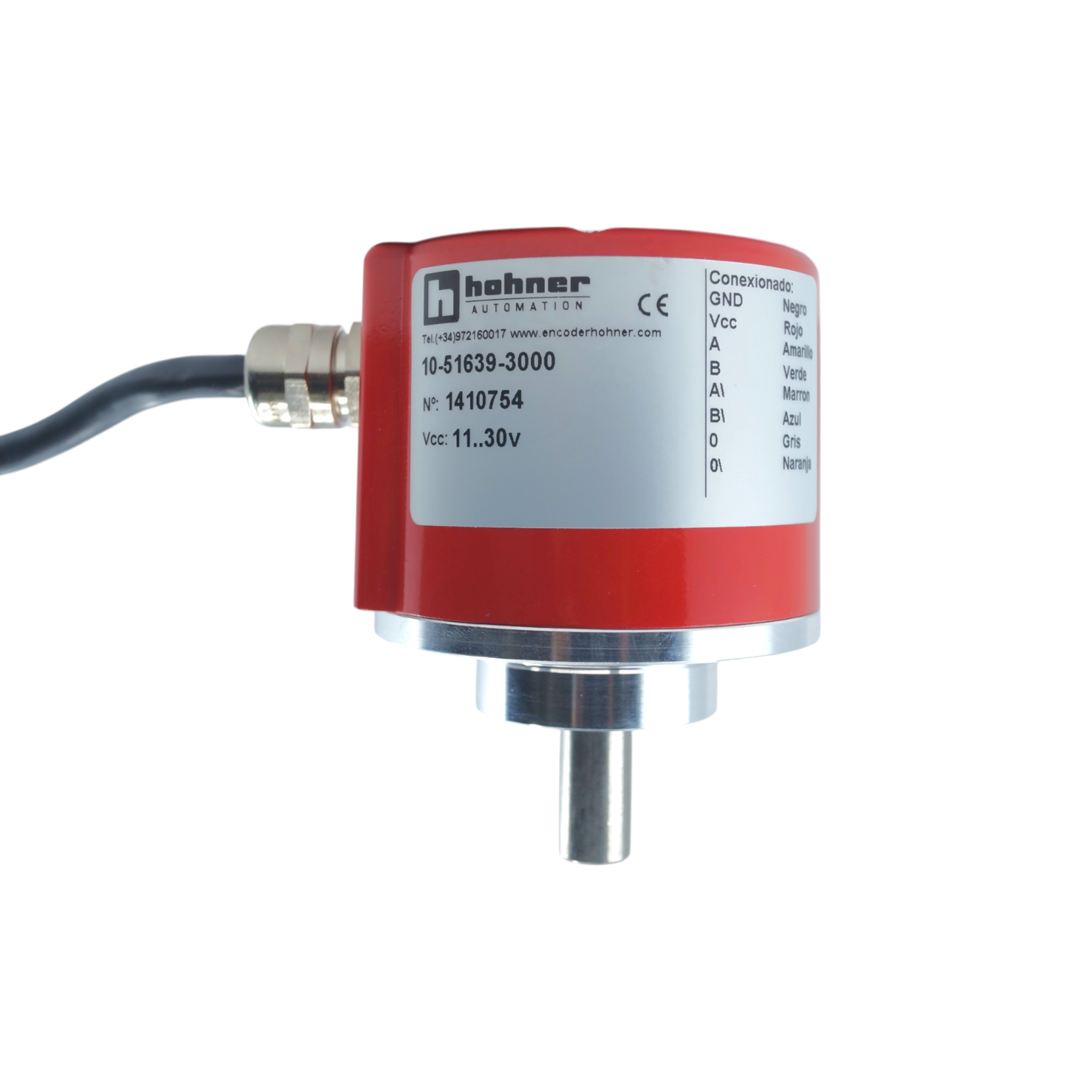 10516393000 - Hohner - Encoder Incremental con diametro exterior de 50mm de 3000ppr