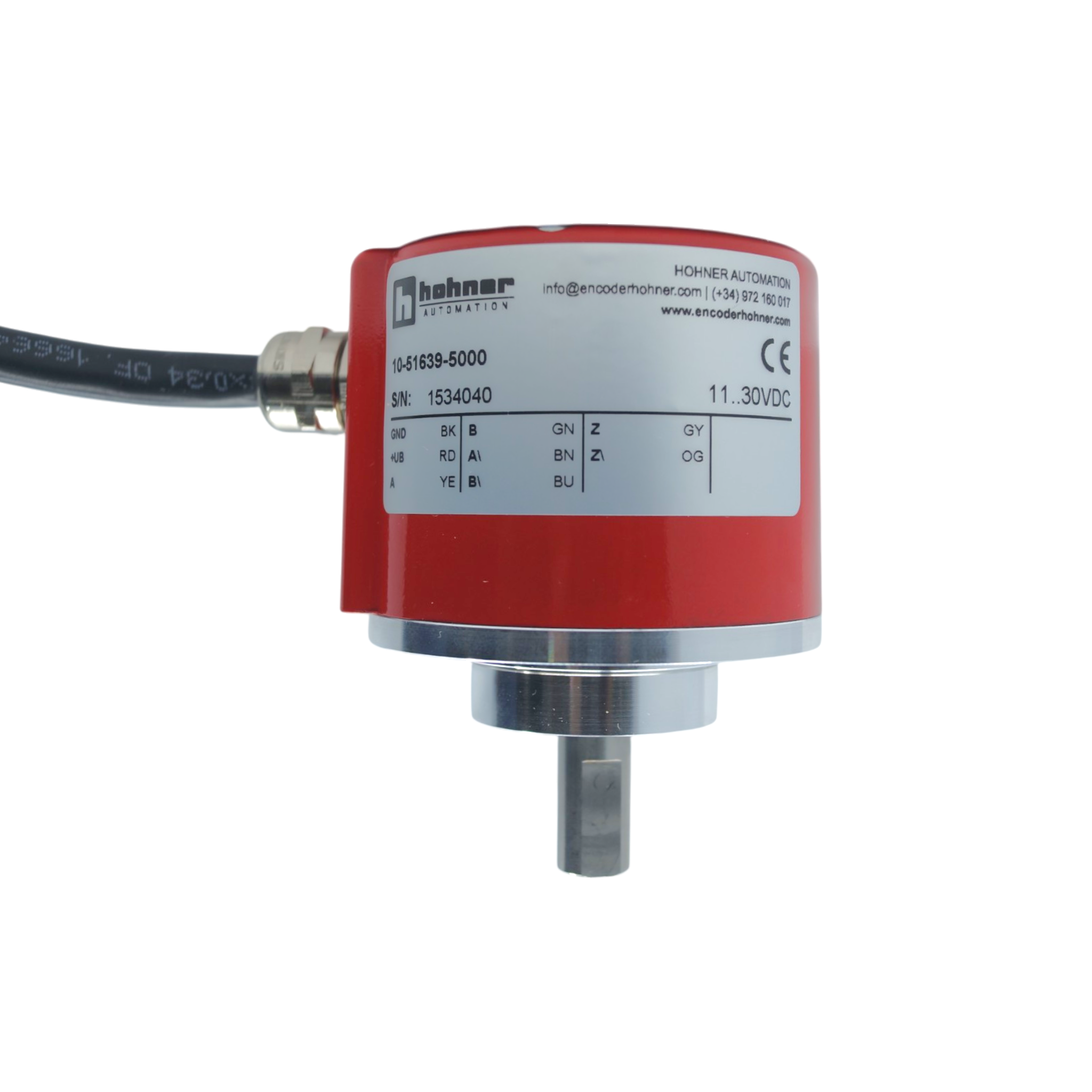 10516395000 - Hohner - Encoder Incremental con diametro exterior de 50mm de 5000ppr