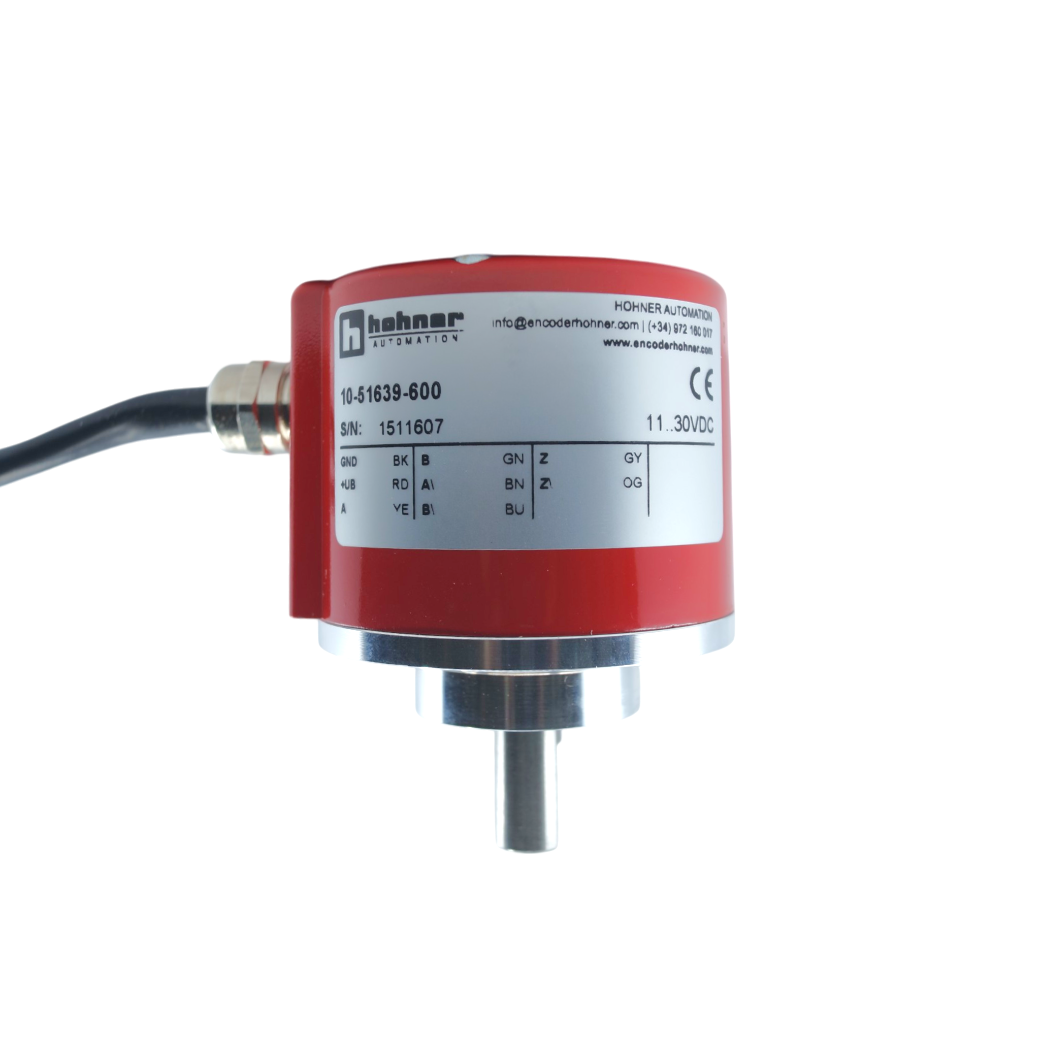 1051639600 - Hohner - Encoder Incremental con diametro exterior de 50mm de 600ppr