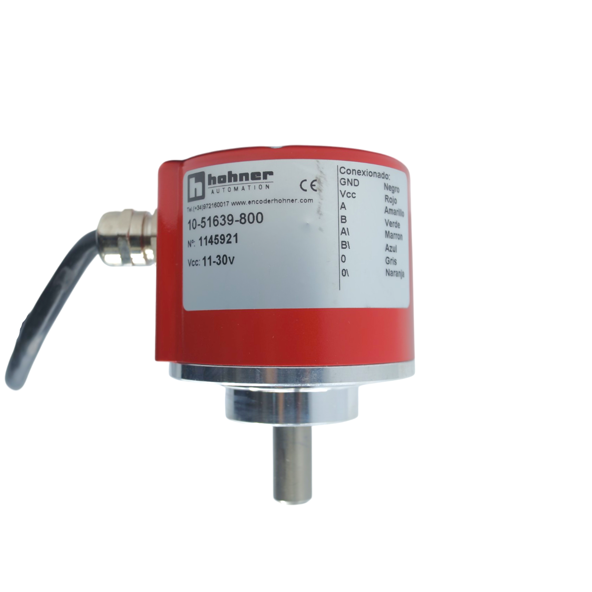 1051639800 - Hohner - Encoder Incremental con diametro exterior de 50mm de 800ppr