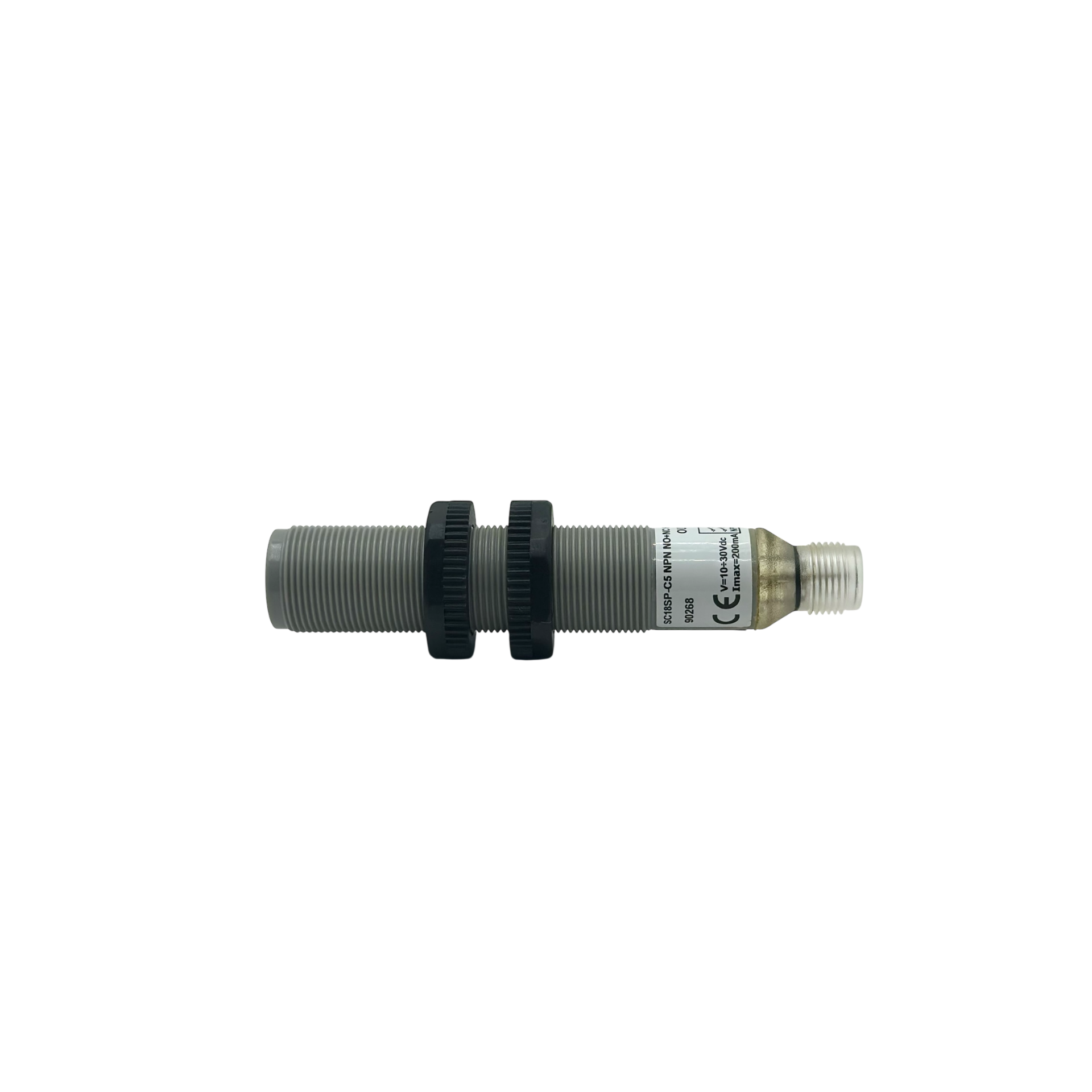 SC18SP-C5 NPN NO+NC H - Aeco - Sensor de plastico capacitivo de 12mm salida NPN NO+NC en vcd conector M12
