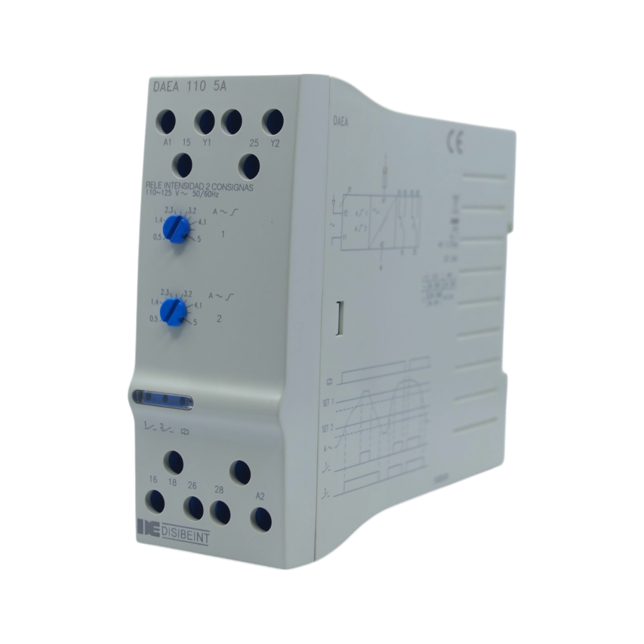 DAEA 110 5A - Disibeint - Relevador de Intensidad con 2 consignas