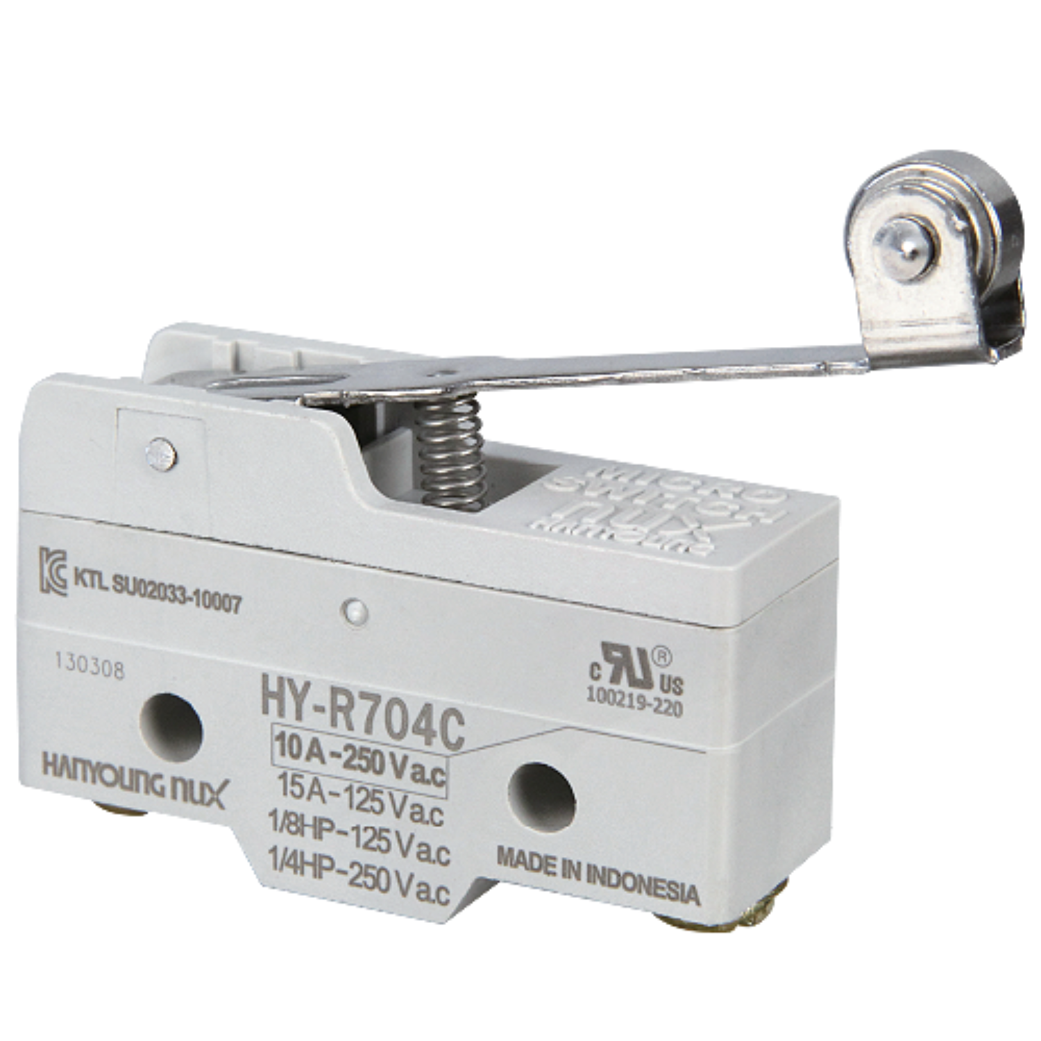 HY-R704C - Hanyoung - Micro switch de palanca larga con rodillo