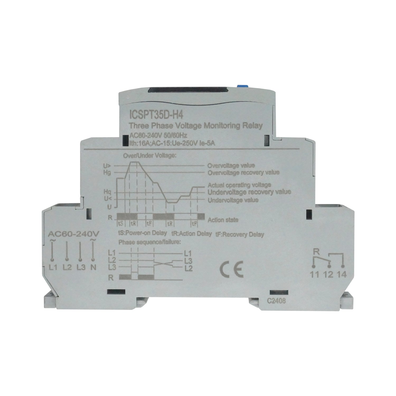 ICSPT35D-H4 - Prodootech- Control de proteccion de voltaje trisafico 60...265V