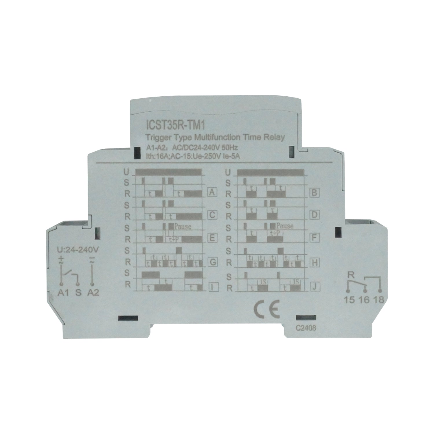 ICST35R-TM1 - Prodootech- Relé temporizador multifunción tipo disparador