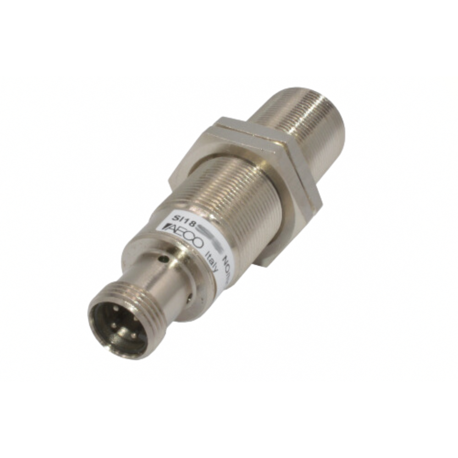 SI18SM-B5 NO/NC H - Aeco - Sensor inductivo de 18mm salida NO/NC en vcd conector M12