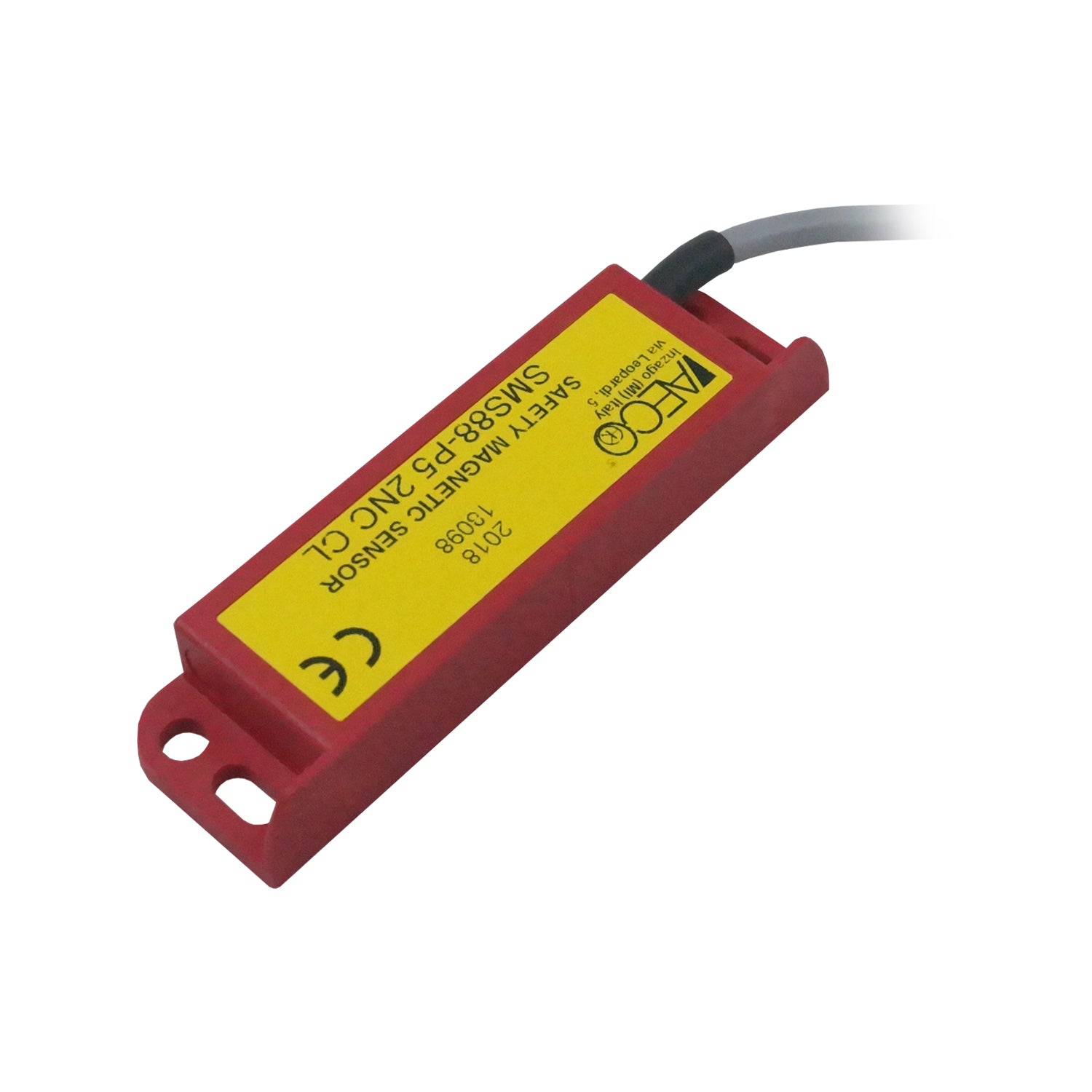 SMS88-P5 2NC CL -Aeco - Sensor Magnético de seguridad izquierdo 25x88x13mm salida 2NC conmutación 24vca/cd
