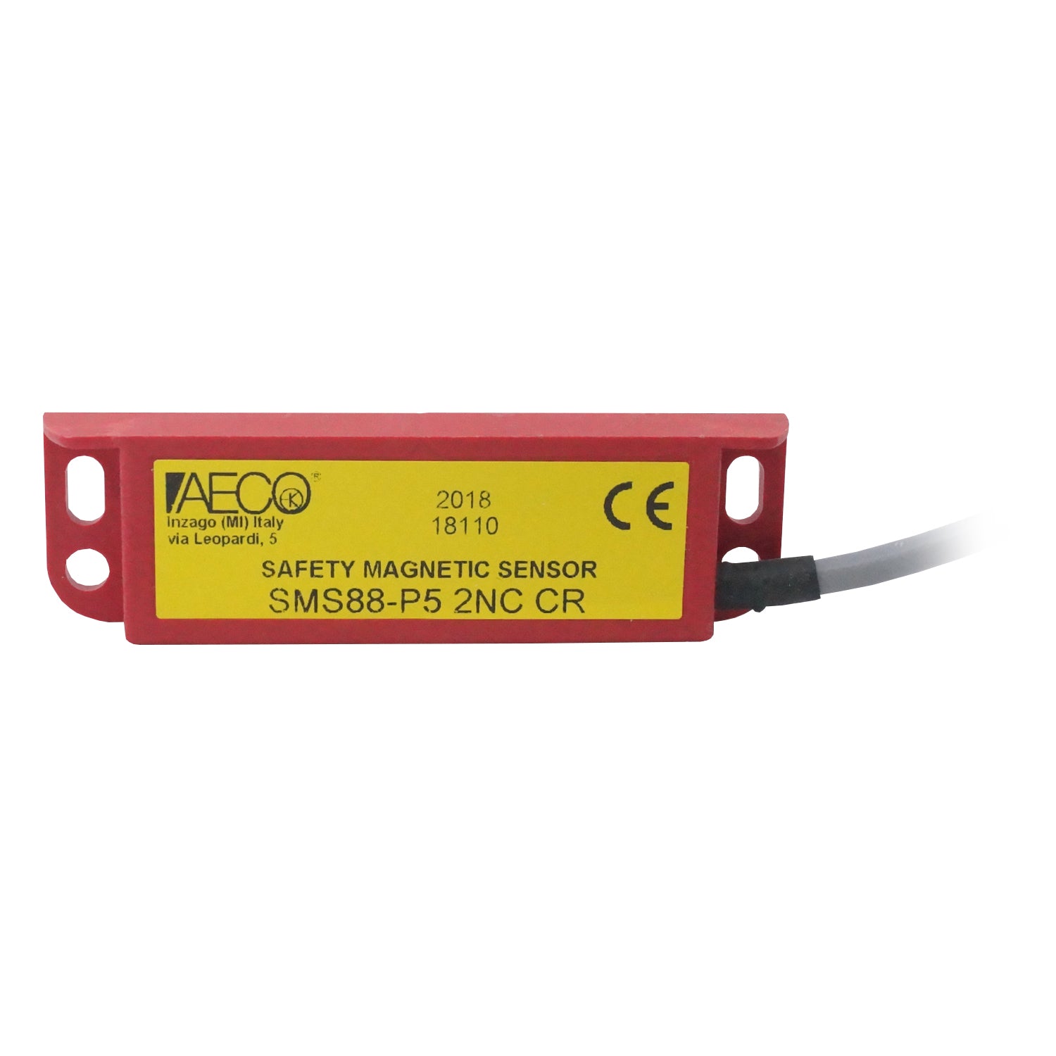 SMS88-P5 2NC CR - Aeco - Sensor Magnético de seguridad derecho 25x88x13mm salida 2NC conmutación 24vca/cd