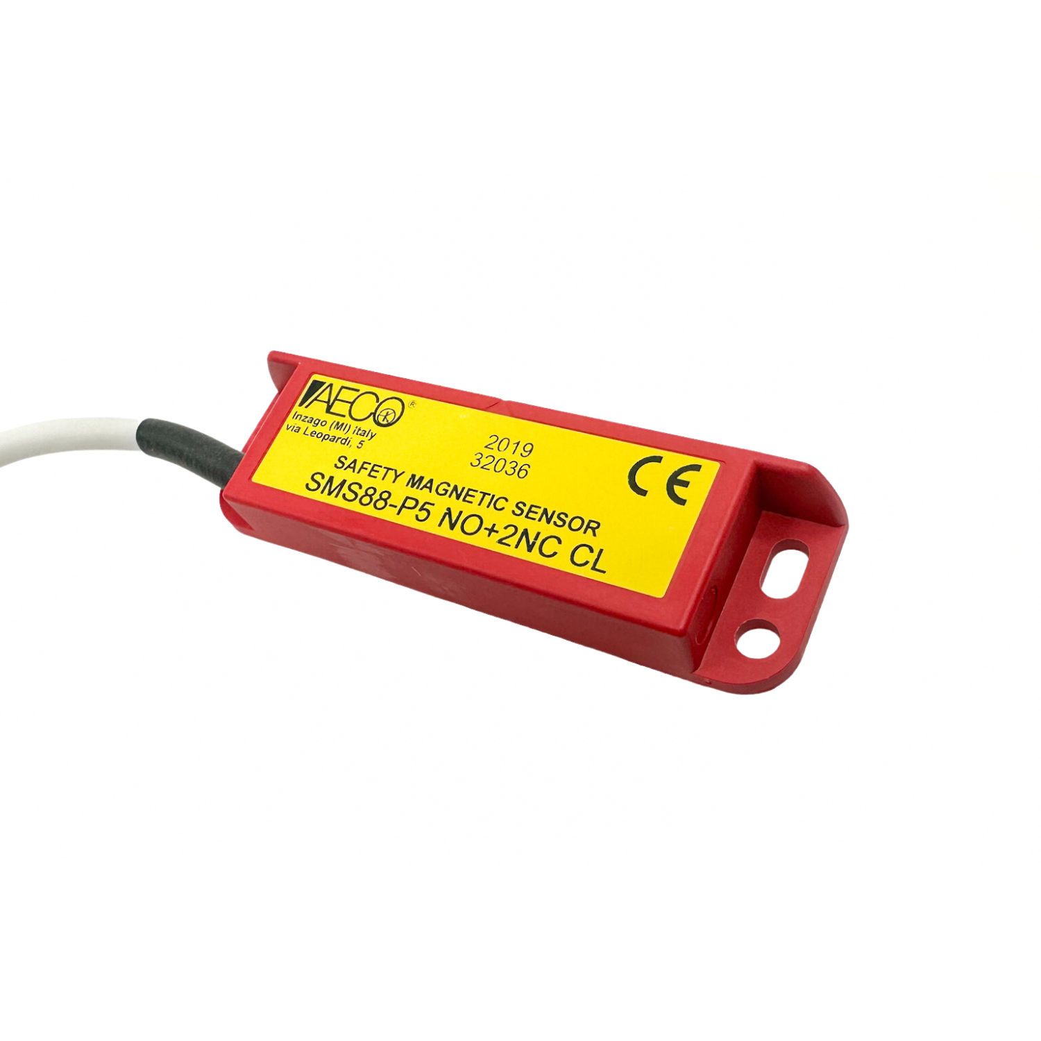 SMS88-P5 NO+2NC CL - Aeco - Sensor Magnético de seguridad izquierdo 25x88x13mm salida NO+2NC conmutación 24vca/cd