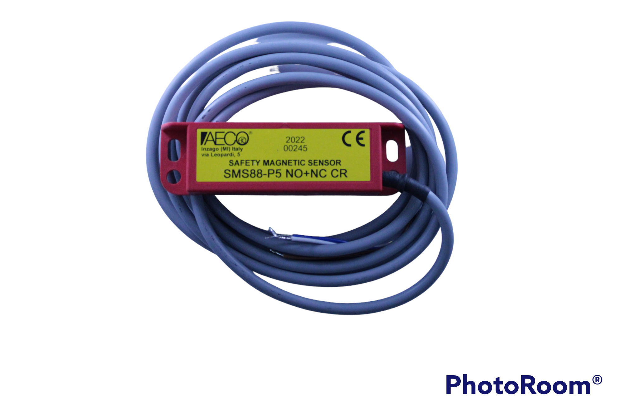 SMS88-P5 NO+NC CR - Aeco - Sensor Magnético de seguridad derecho 25x88x13mm salida NO+NC conmutación 24vca/cd