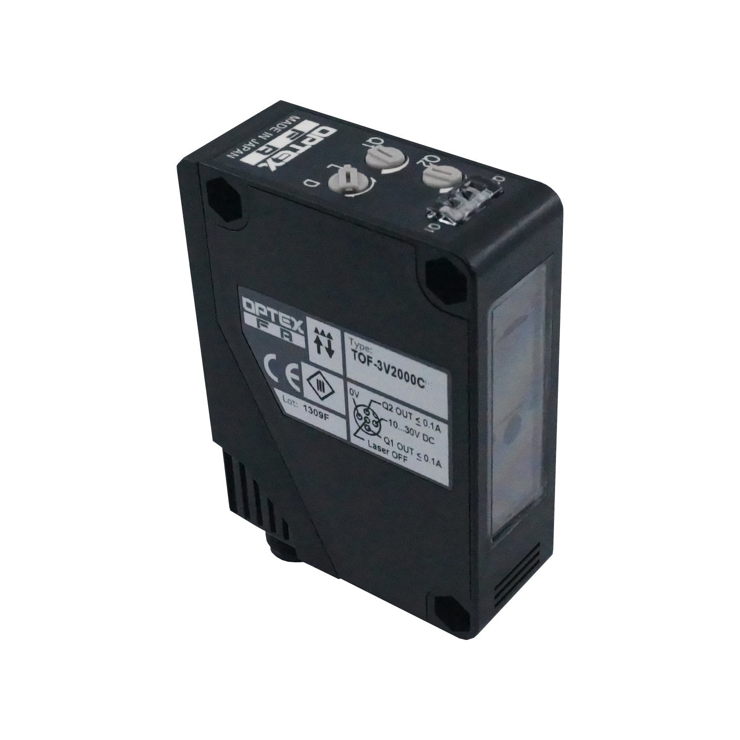 TOF-3V2000CN - Optex - Fotocelda TOF reflectiva de 55x74x23mm salida NPN L.O D.O en vcd conector M12