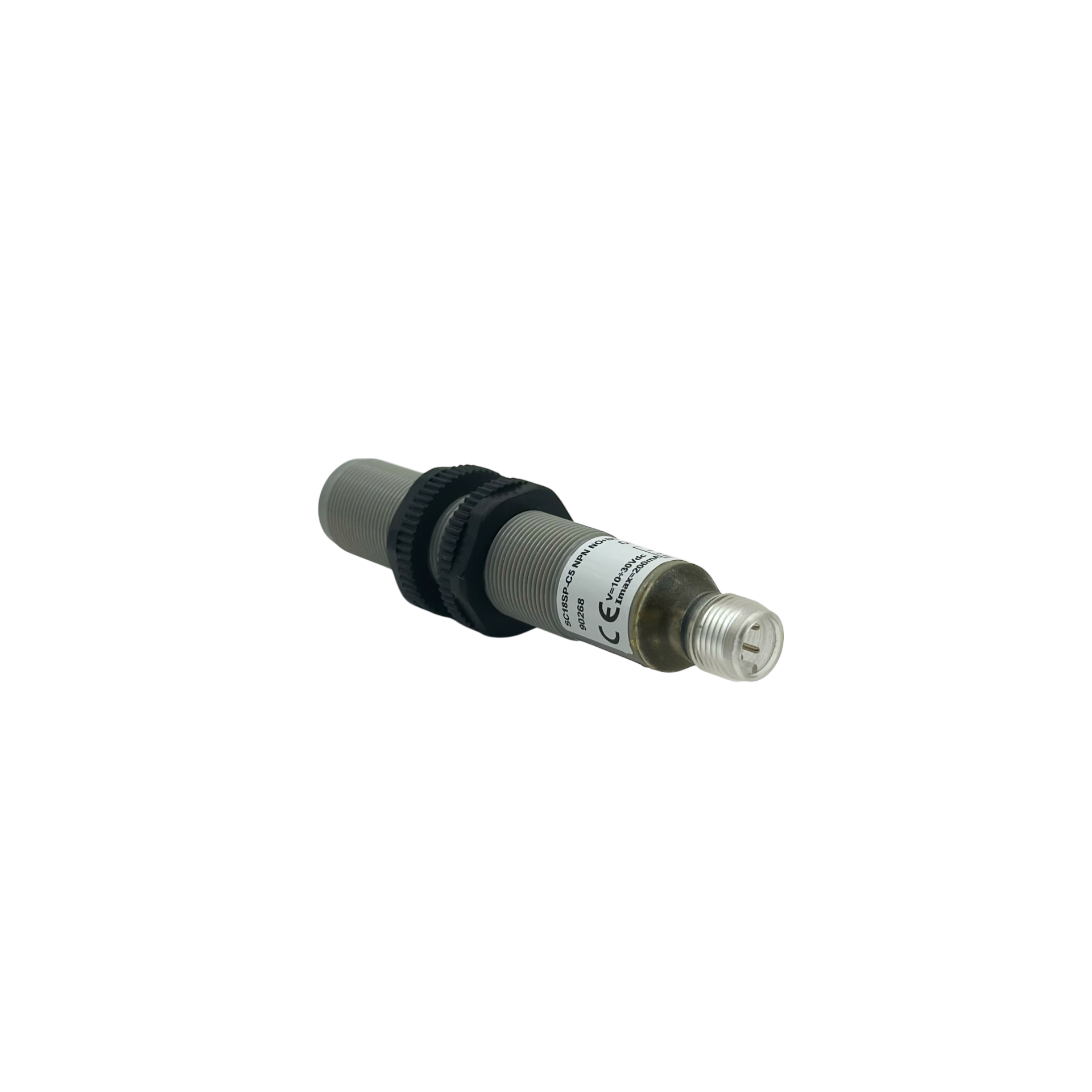 SC18SP-C5 NPN NO+NC H - Aeco - Sensor de plastico capacitivo de 12mm salida NPN NO+NC en vcd conector M12
