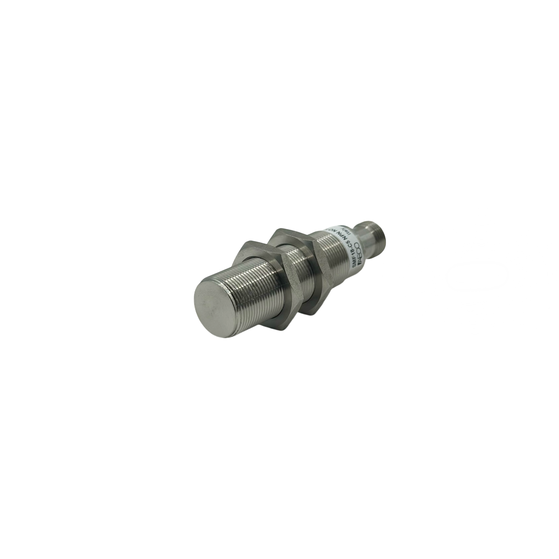 SMF18-C5 NPN NO H - Aeco - Sensor inductivo cara metalica de 18mm salida NPN NO en vcd conector M12