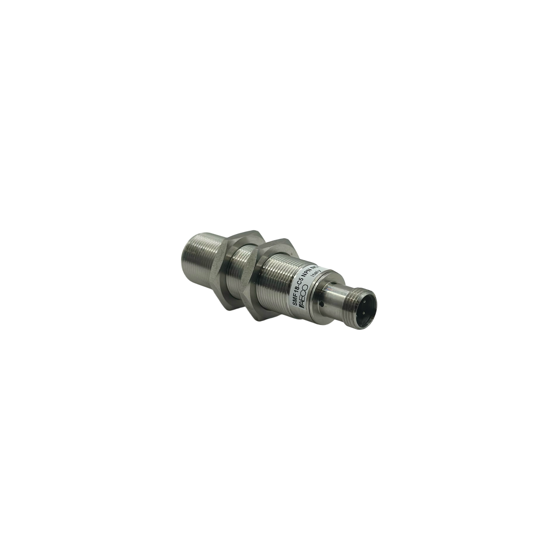 SMF18-C5 NPN NO H - Aeco - Sensor inductivo cara metalica de 18mm salida NPN NO en vcd conector M12