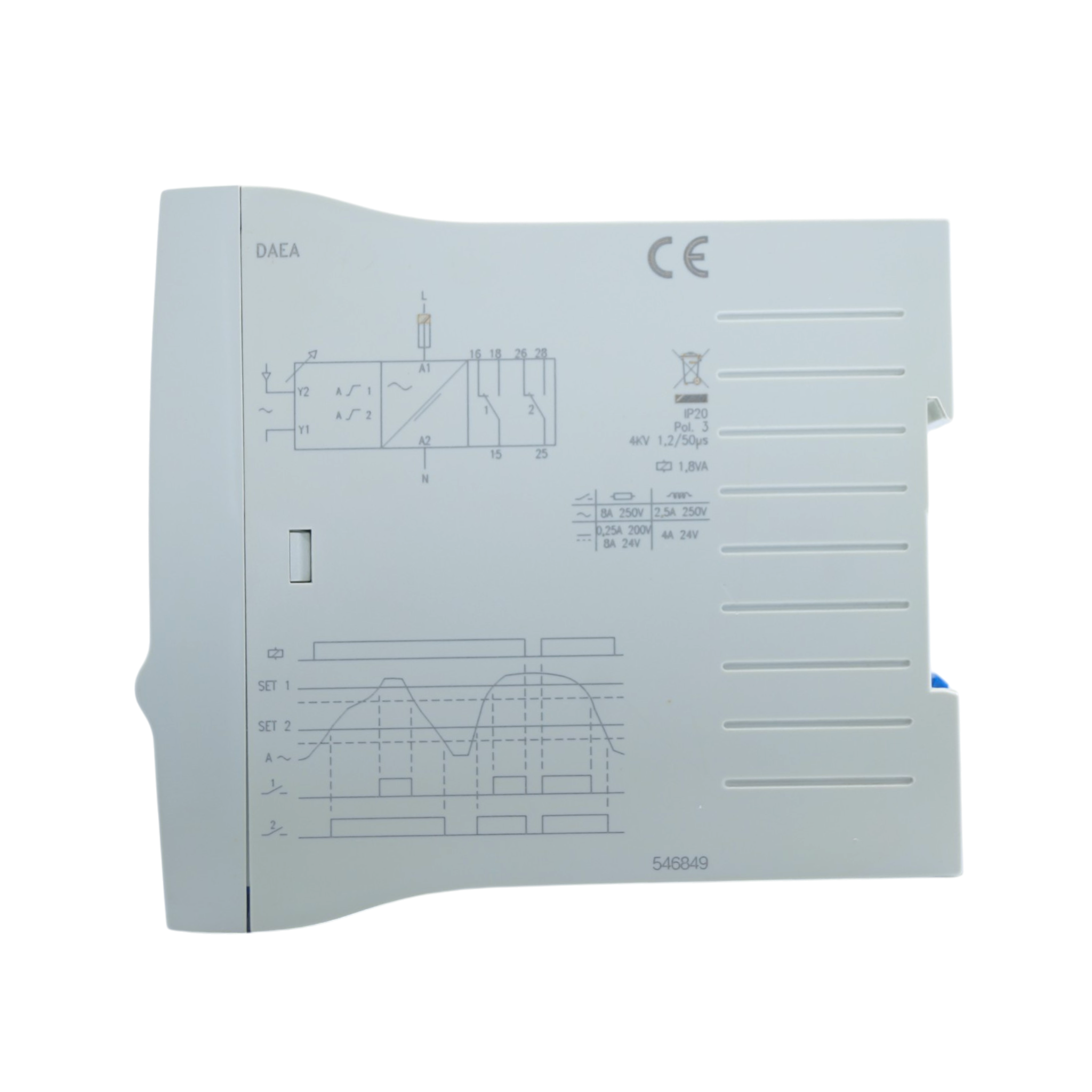 DAEA 110 5A - Disibeint - Relevador de Intensidad con 2 consignas