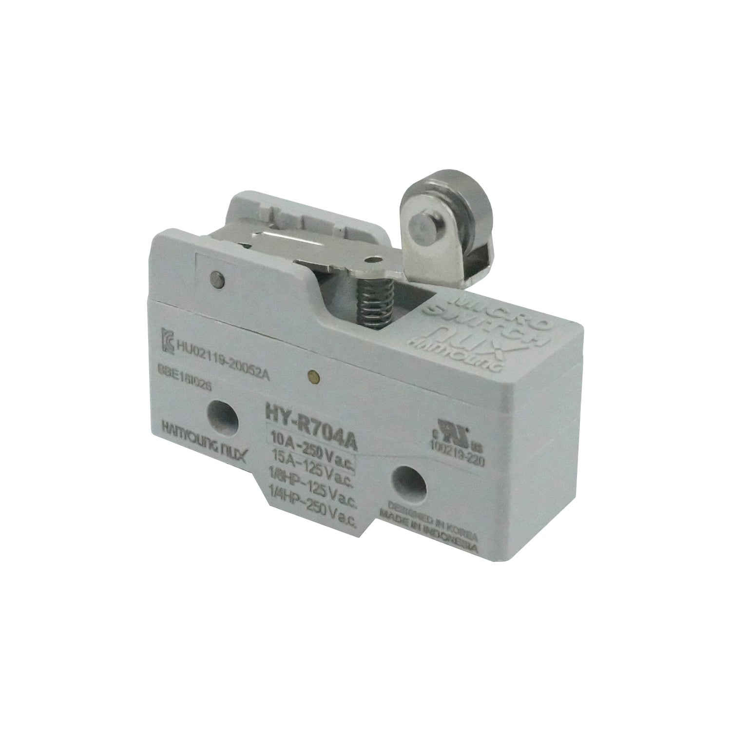 HY-R704A - Hanyoung - Micro Switch de Palanca corta con Rodillo