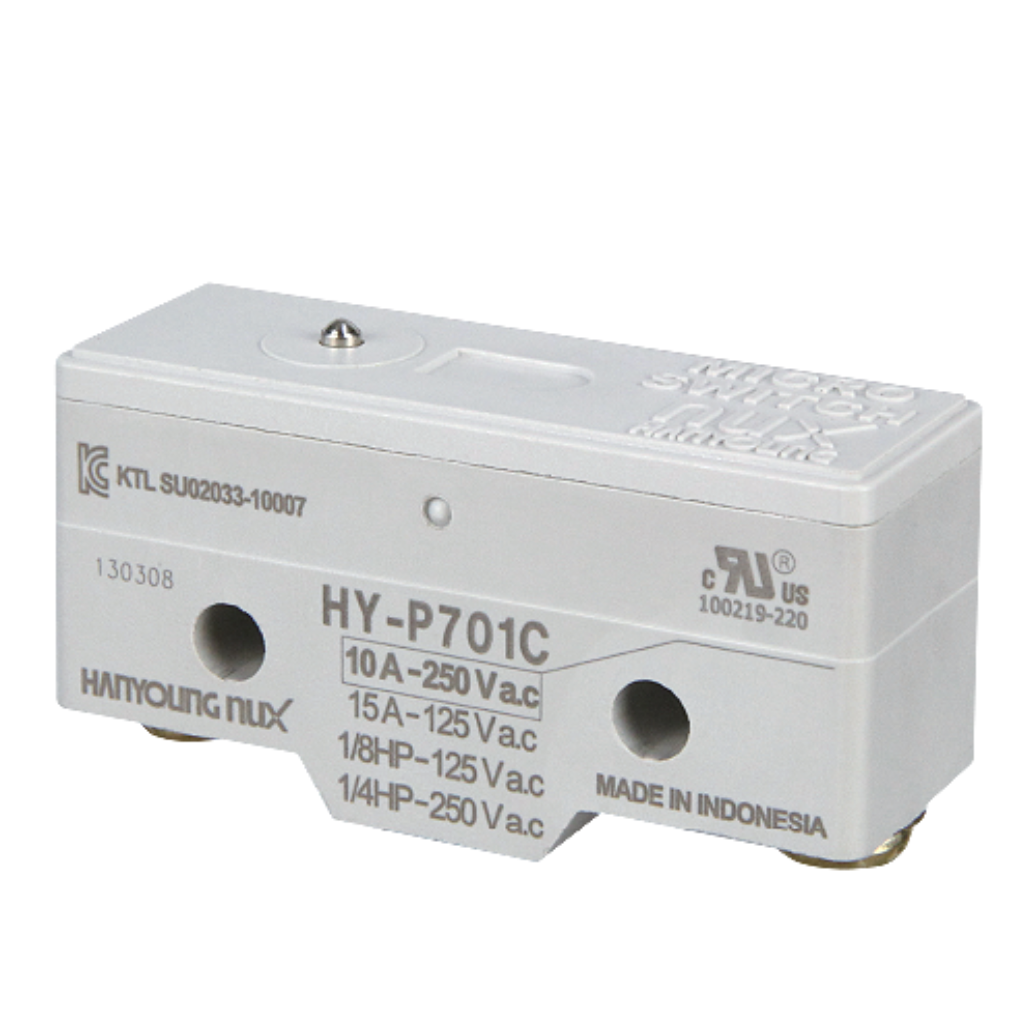 HY-R701C - Hanyoung - Micro Switch de pin pulsador de resorte simple