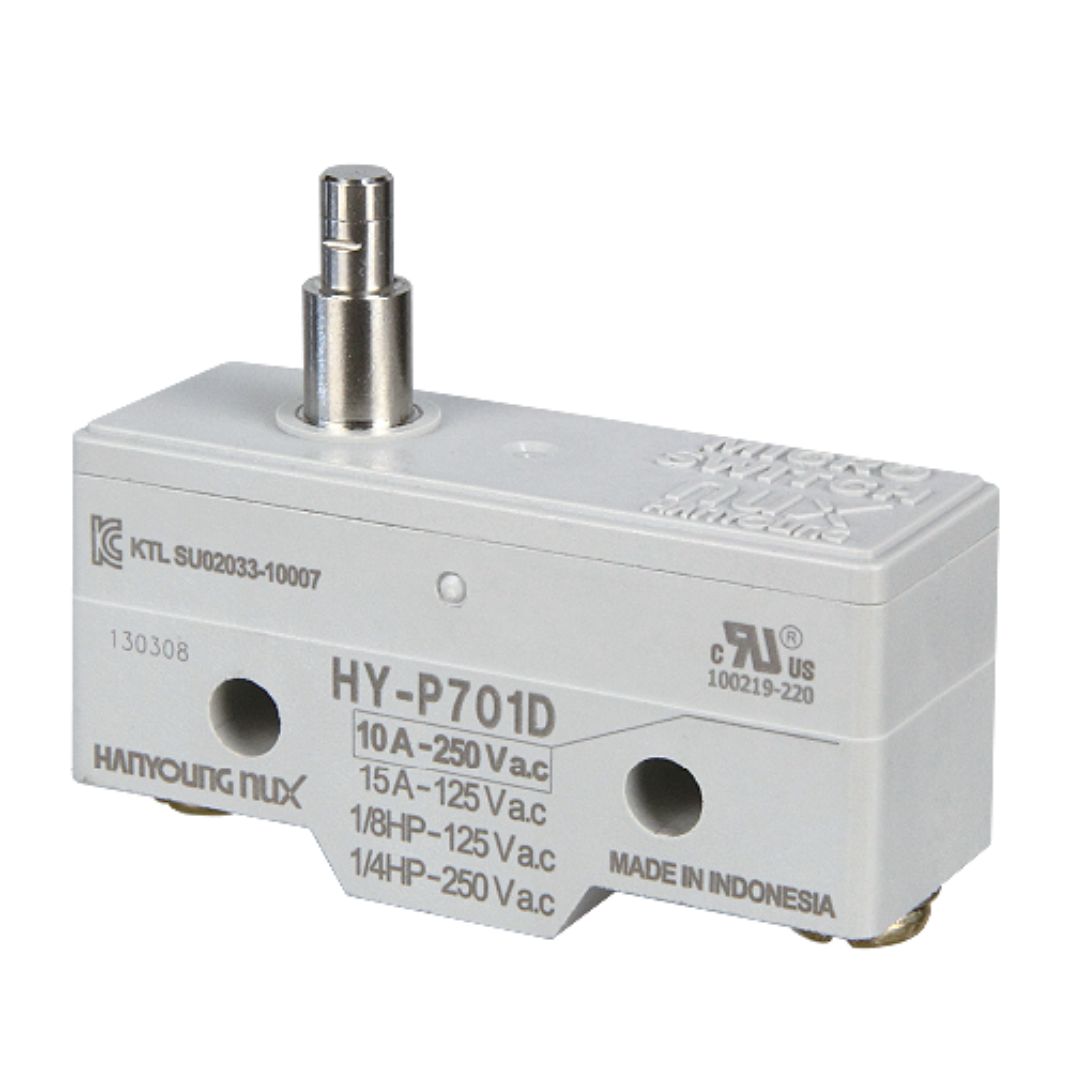 HY-R701D - Hanyoung - Micro Switch de botón pulsador alto de resorte simple