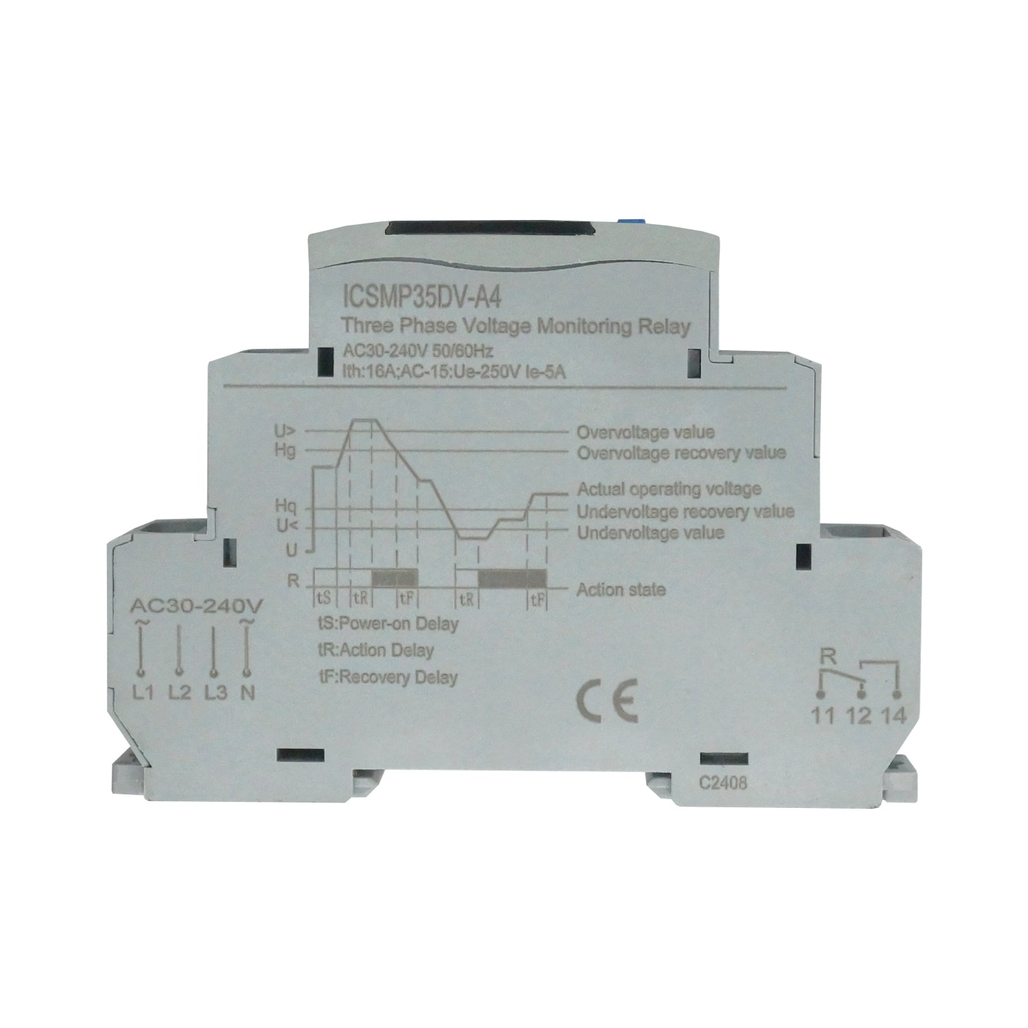 ICSMP35DV-A4 - Prodootech- Rele de monitoreo de voltajes CA trifasico