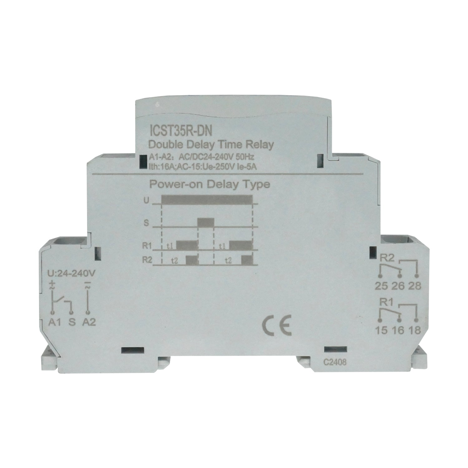 ICST35R-DN - Prodootech- Rele de tiempo de retardo doble multirango