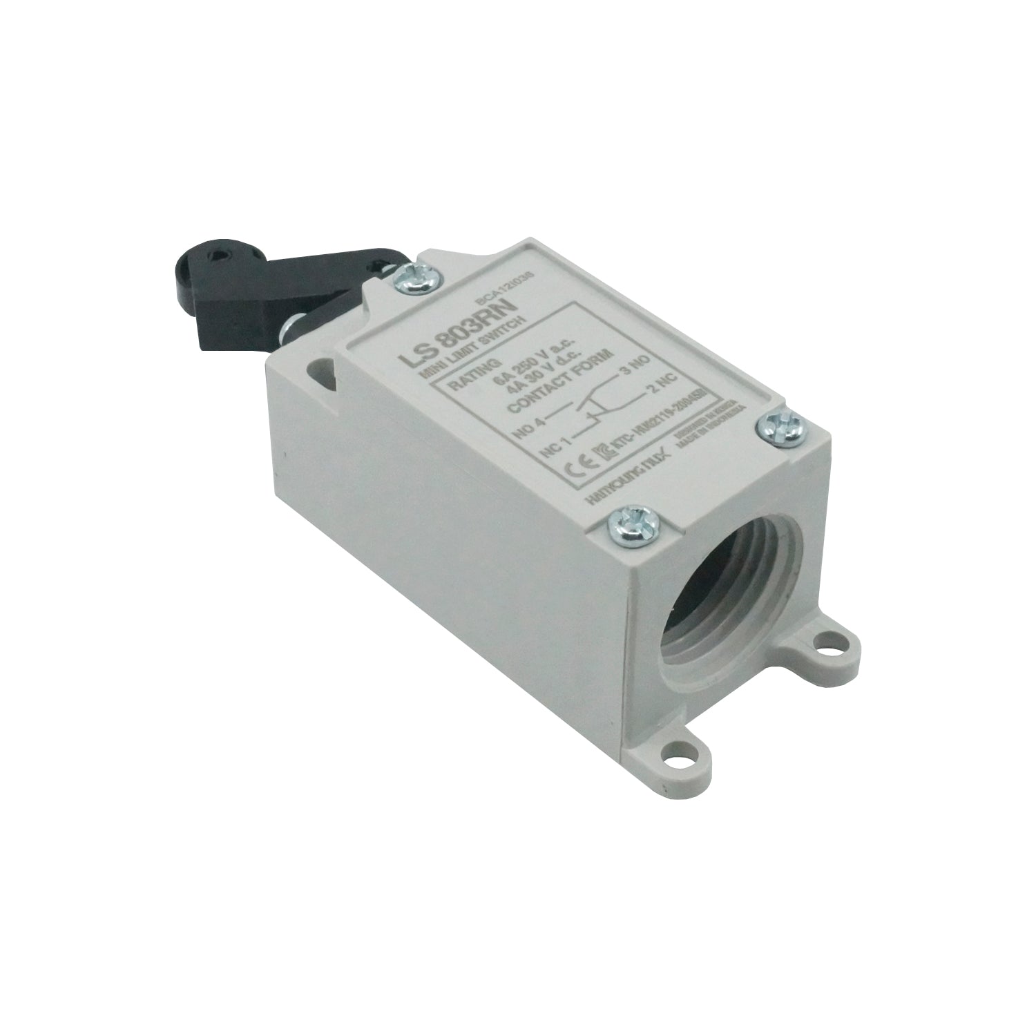 HY-LS803RN- Hanyoung - Mini limit Switch plastico con botón y rodillo