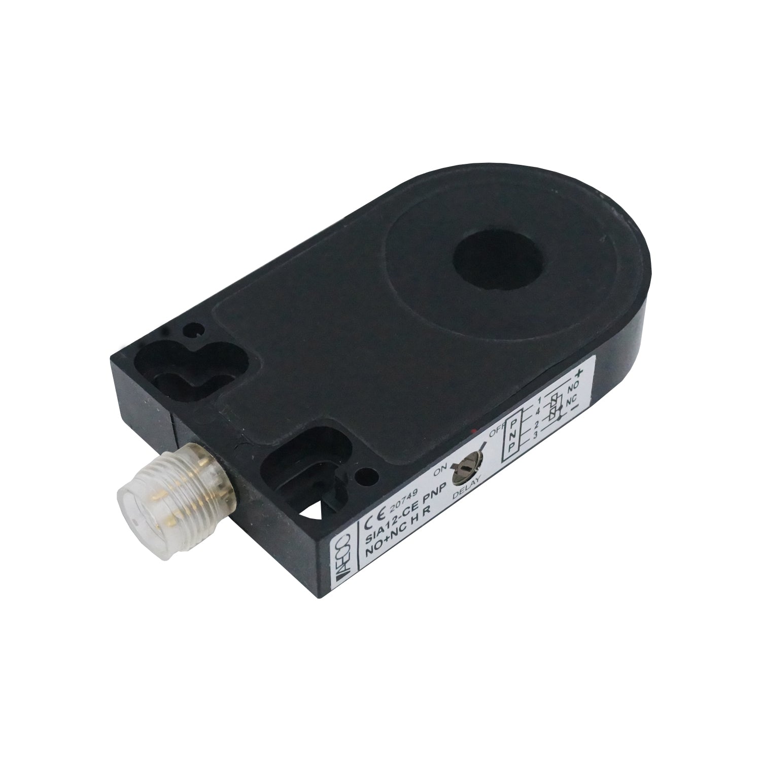 SIA12 - CE PNP NO+NC H R  - Aeco - Sensor inductivo de 12mm salida PNP NO+NC en vcd conector M12